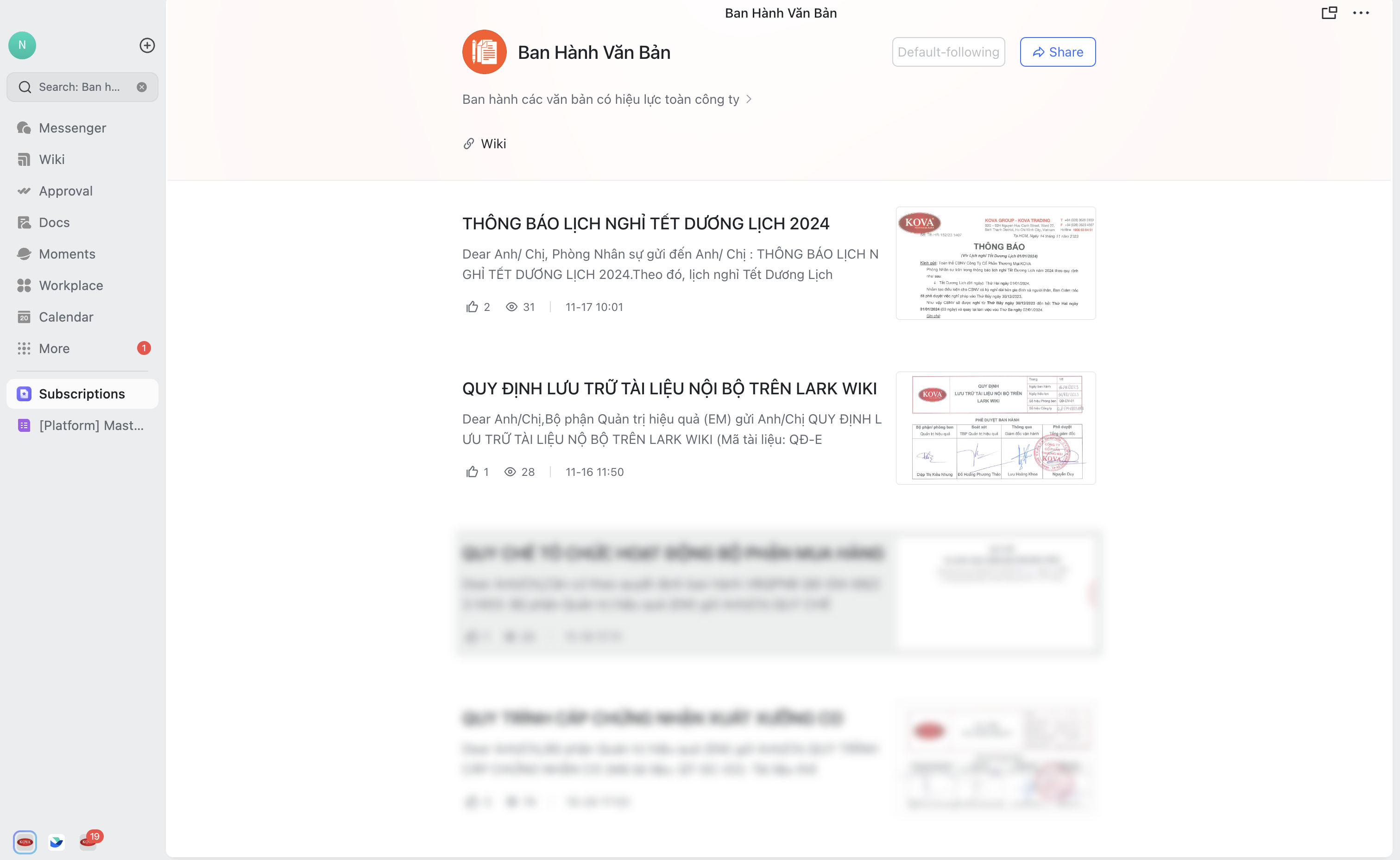  Lark Annoucement/ Subscription 